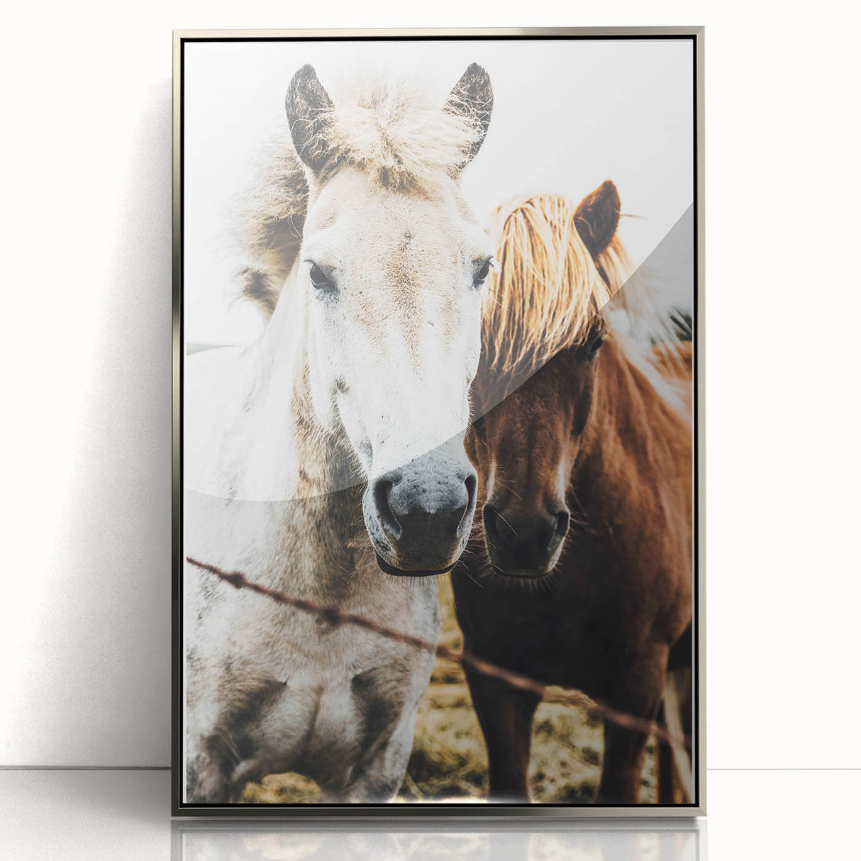 Equine Companions - Rustic Horse Portrait Art