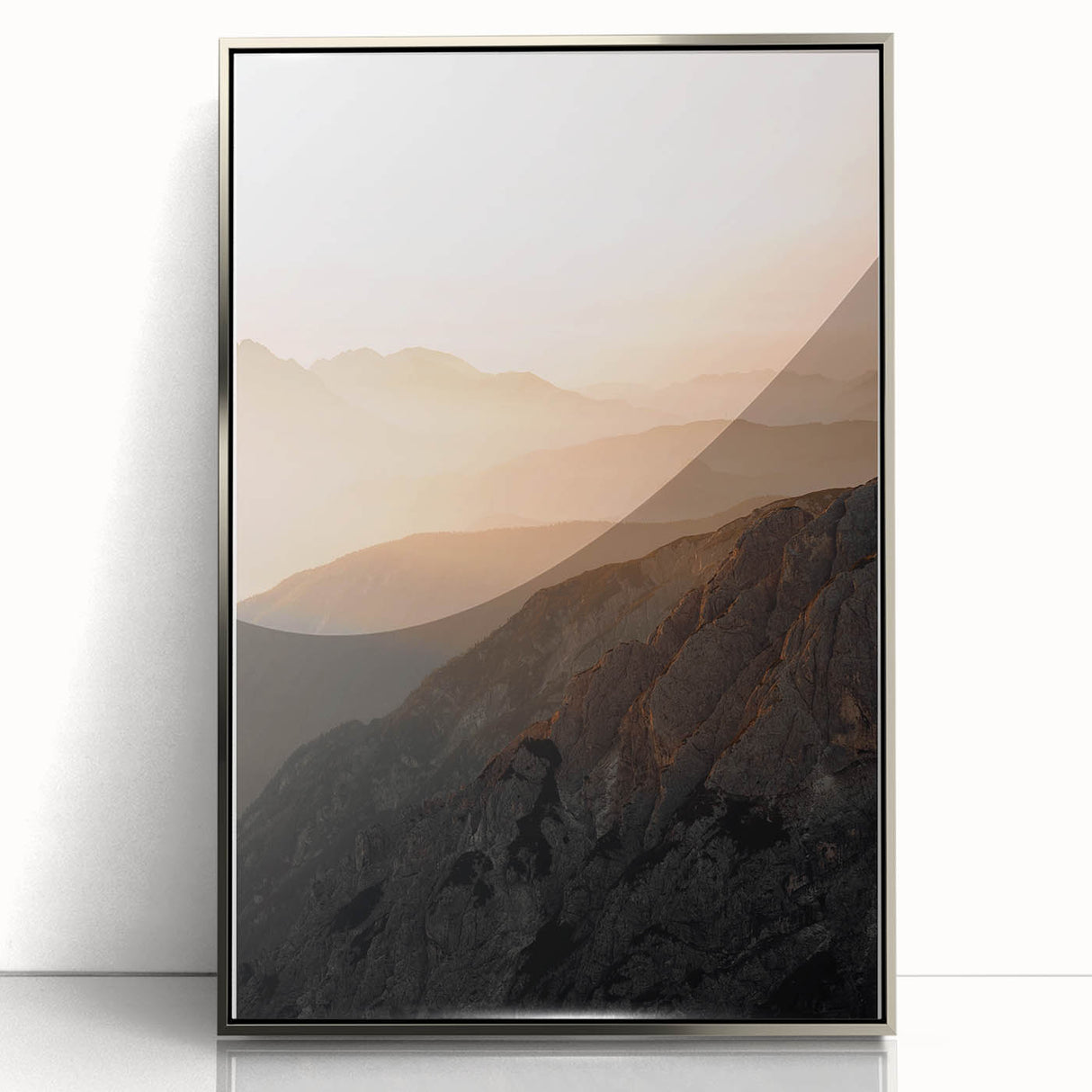 Sunset Mountain Majesty - Rustic Landscape Art