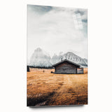 Alpine Retreat - Rustic Cabin Landscape Art