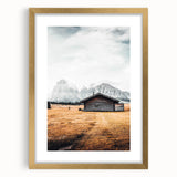 Alpine Retreat - Rustic Cabin Landscape Art