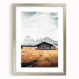 Alpine Retreat - Rustic Cabin Landscape Art