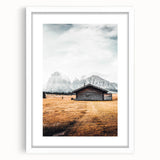 Alpine Retreat - Rustic Cabin Landscape Art