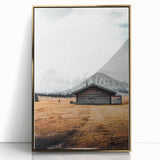 Alpine Retreat - Rustic Cabin Landscape Art