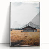 Alpine Retreat - Rustic Cabin Landscape Art