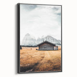 Alpine Retreat - Rustic Cabin Landscape Art