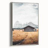Alpine Retreat - Rustic Cabin Landscape Art
