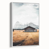 Alpine Retreat - Rustic Cabin Landscape Art