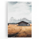 Alpine Retreat - Rustic Cabin Landscape Art