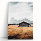 Alpine Retreat - Rustic Cabin Landscape Art