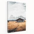 Alpine Retreat - Rustic Cabin Landscape Art