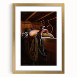 Rustic Saddle and Barn Wall Art for Farmhouse and Western Decor