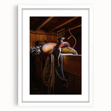 Rustic Saddle and Barn Wall Art for Farmhouse and Western Decor