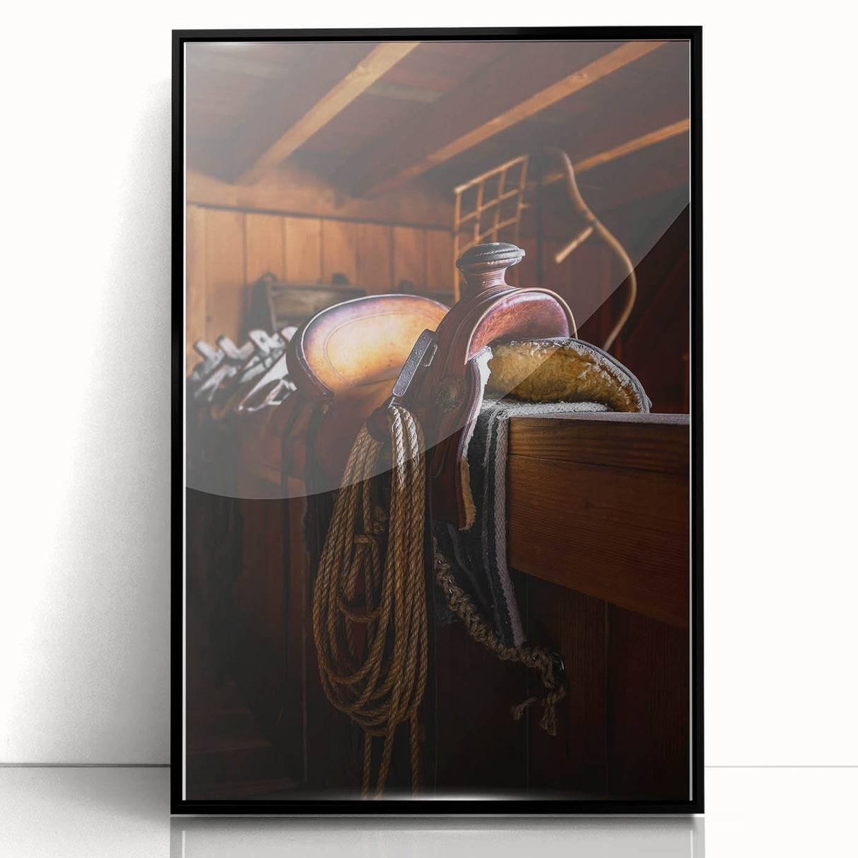Rustic Saddle and Barn Wall Art for Farmhouse and Western Decor