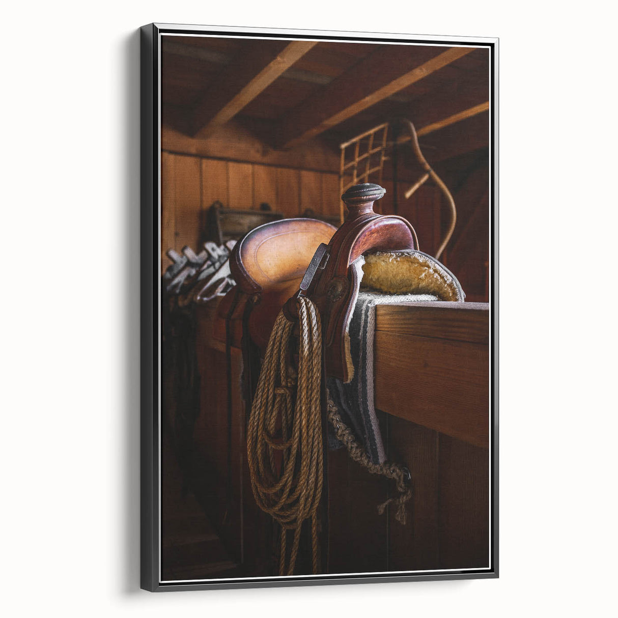 Rustic Saddle and Barn Wall Art for Farmhouse and Western Decor
