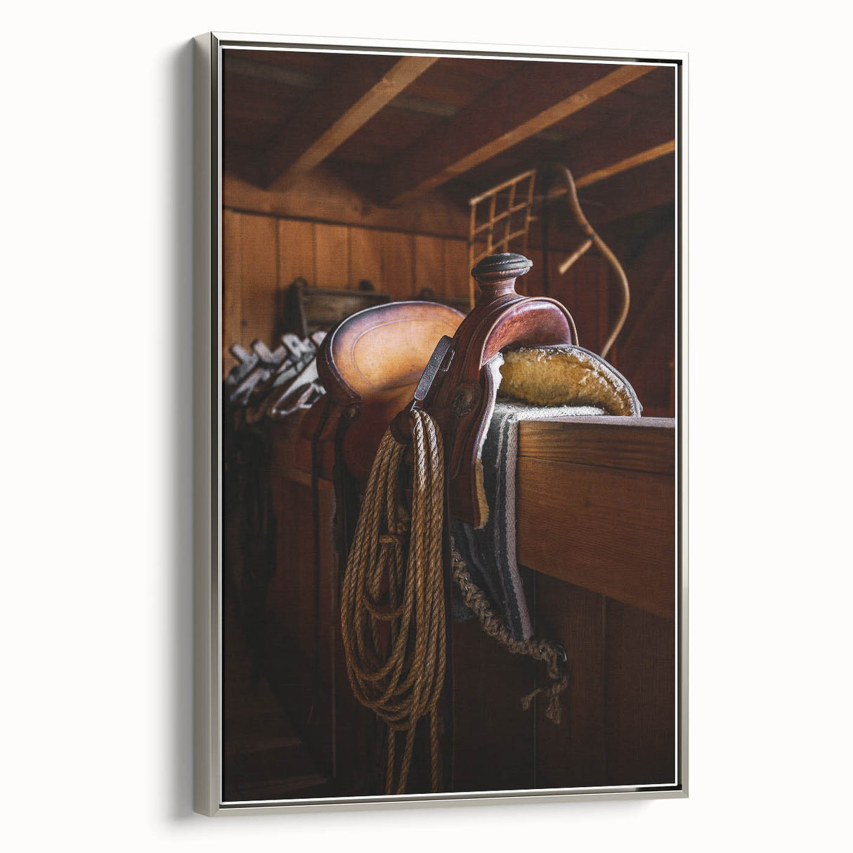 Rustic Saddle and Barn Wall Art for Farmhouse and Western Decor