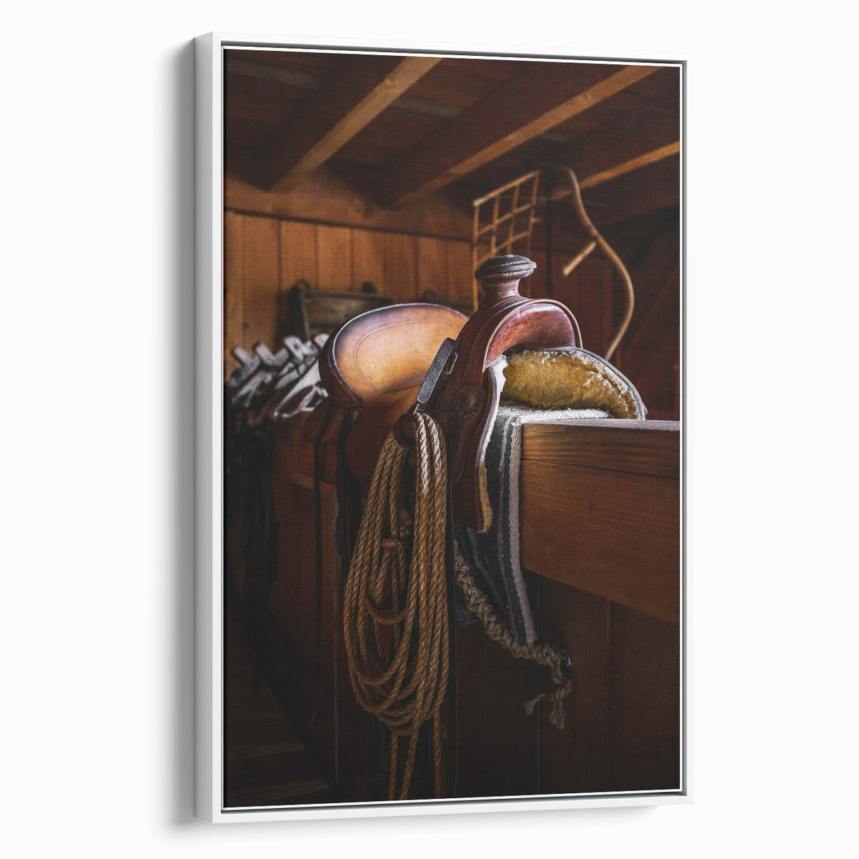 Rustic Saddle and Barn Wall Art for Farmhouse and Western Decor