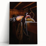 Rustic Saddle and Barn Wall Art for Farmhouse and Western Decor