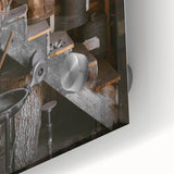 Antique Lamp Oil & Tools Wall Art – Rustic Wooden Farmhouse Decor