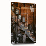 Antique Lamp Oil & Tools Wall Art – Rustic Wooden Farmhouse Decor