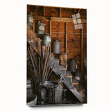 Antique Lamp Oil & Tools Wall Art – Rustic Wooden Farmhouse Decor