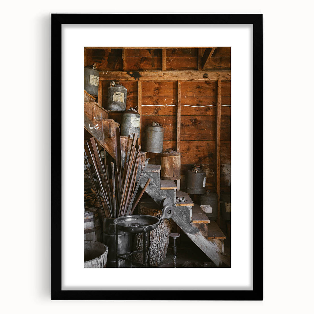 Antique Lamp Oil & Tools Wall Art – Rustic Wooden Farmhouse Decor