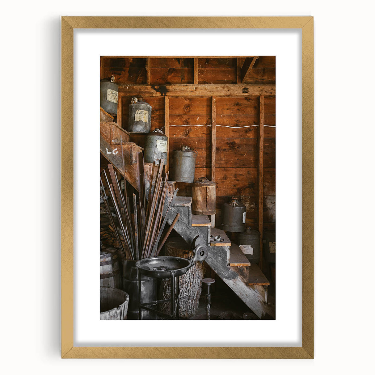 Antique Lamp Oil & Tools Wall Art – Rustic Wooden Farmhouse Decor
