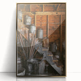 Antique Lamp Oil & Tools Wall Art – Rustic Wooden Farmhouse Decor