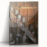 Antique Lamp Oil & Tools Wall Art – Rustic Wooden Farmhouse Decor