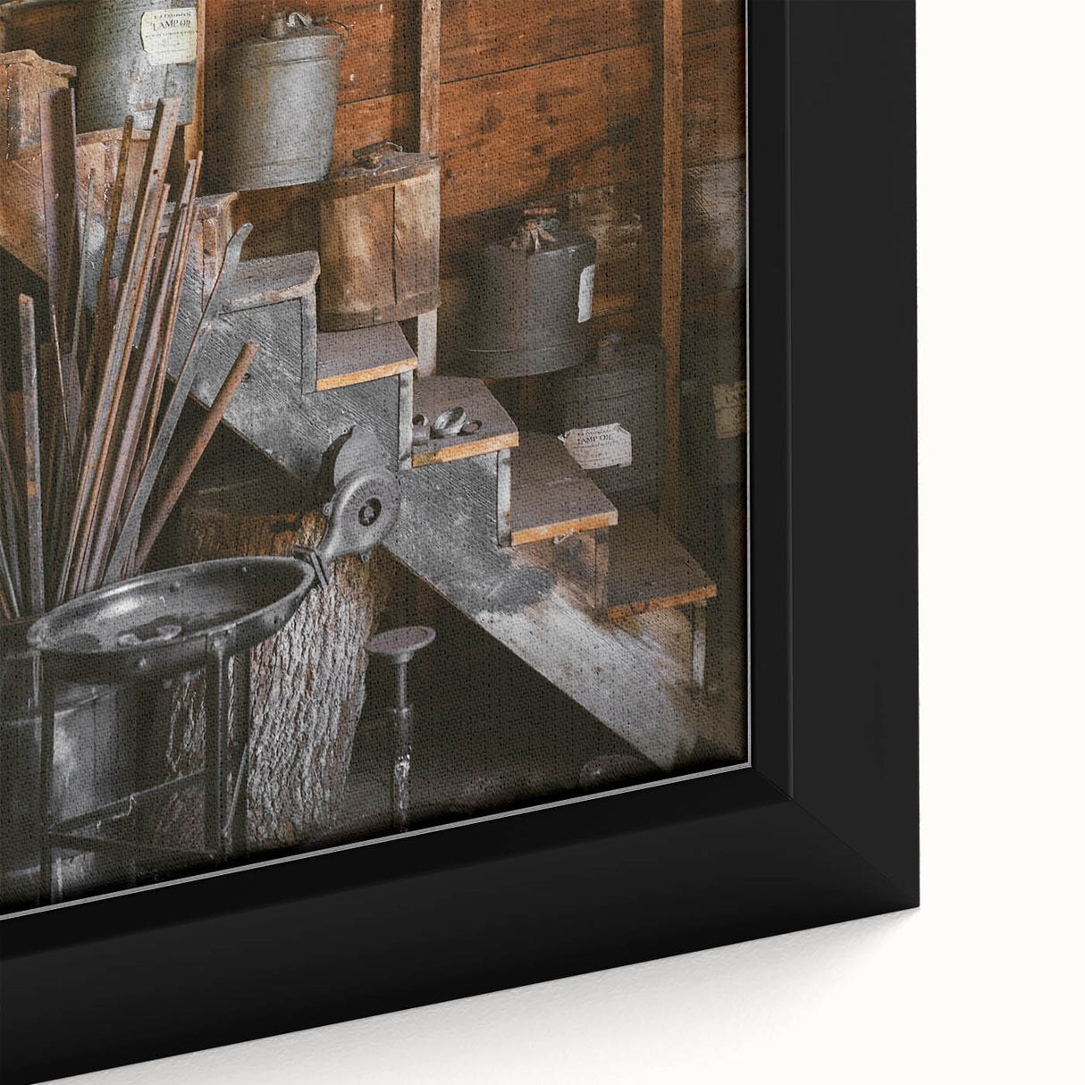 Antique Lamp Oil & Tools Wall Art – Rustic Wooden Farmhouse Decor