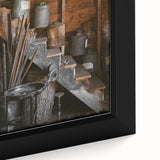 Antique Lamp Oil & Tools Wall Art – Rustic Wooden Farmhouse Decor