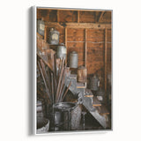 Antique Lamp Oil & Tools Wall Art – Rustic Wooden Farmhouse Decor