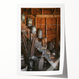 Antique Lamp Oil & Tools Wall Art – Rustic Wooden Farmhouse Decor