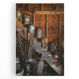Antique Lamp Oil & Tools Wall Art – Rustic Wooden Farmhouse Decor