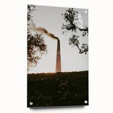 Industrial Smokestack Wall Art – Rustic Environmental Decor