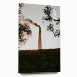 Industrial Smokestack Wall Art – Rustic Environmental Decor