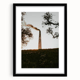 Industrial Smokestack Wall Art – Rustic Environmental Decor