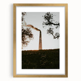 Industrial Smokestack Wall Art – Rustic Environmental Decor