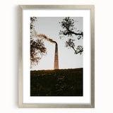 Industrial Smokestack Wall Art – Rustic Environmental Decor