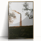 Industrial Smokestack Wall Art – Rustic Environmental Decor