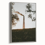 Industrial Smokestack Wall Art – Rustic Environmental Decor
