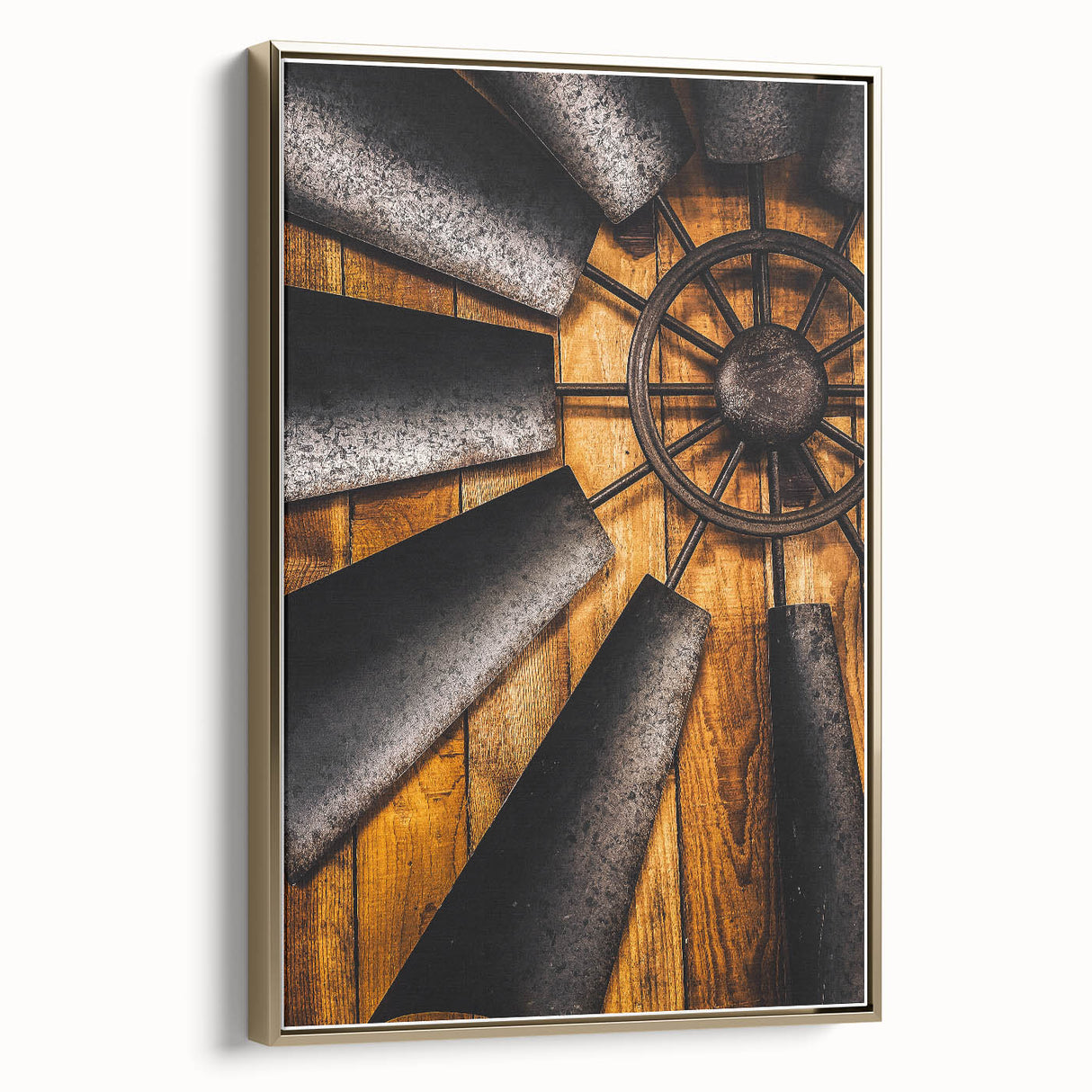 Rustic Windmill Fan Wall Art – Industrial Farmhouse Decor