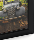 Vintage Car Vineyard Art - Rustic Farmhouse Wall Deco