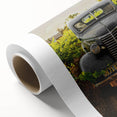 Vintage Car Vineyard Art - Rustic Farmhouse Wall Deco