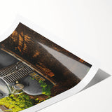 Vintage Car Vineyard Art - Rustic Farmhouse Wall Deco