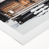 Winter Cabin Solace - Rustic Snowscape Art