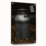 Antique Metal Milk Jug - Rustic Farmhouse Wall Art