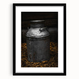 Antique Metal Milk Jug - Rustic Farmhouse Wall Art