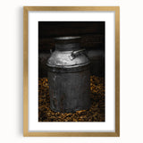 Antique Metal Milk Jug - Rustic Farmhouse Wall Art