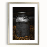 Antique Metal Milk Jug - Rustic Farmhouse Wall Art