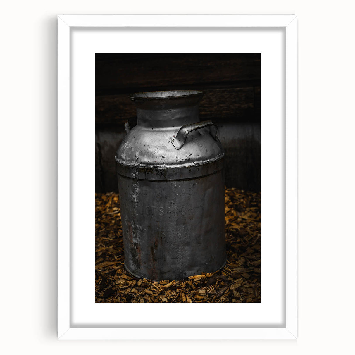 Antique Metal Milk Jug - Rustic Farmhouse Wall Art